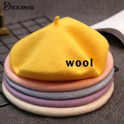 French Wool Beret for Women - Stylish and Warm Painting Hat