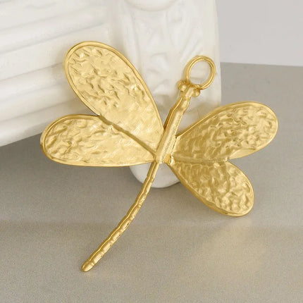 SteelFactory 5pcs Gold Plated Animal Charm Pendants - Stainless Steel