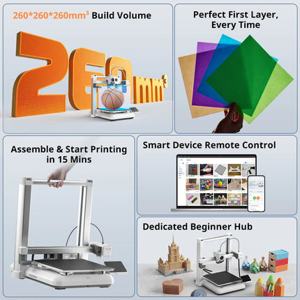3D Printer — 600mm/s, FDM, Up to 4-Colour Printing