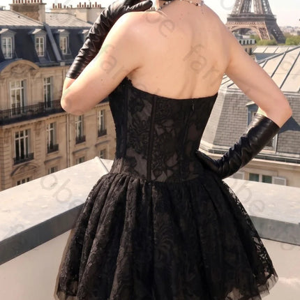 Off Shoulder Lace Cocktail Dress — Backless, Sleeveless, Prom & Evening