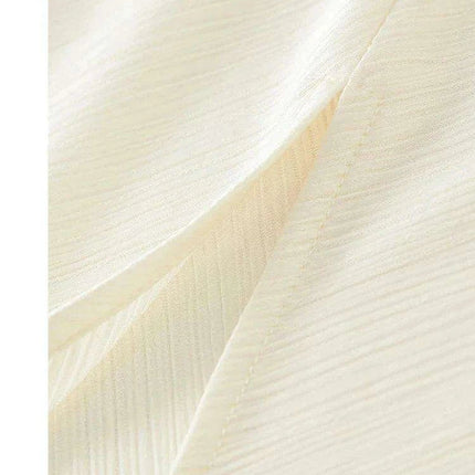 Chic Women's Satin Blazer and A-line Midi Skirt Ensemble for Autumn