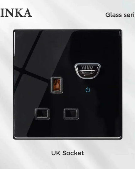 Elegant LED Crystal Glass Light Switch Panel - Versatile Multi-Gang Control System