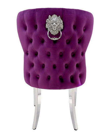 Set of 4 - Contemporary Elegance Dining Chairs with Stylish Stainless Steel Base