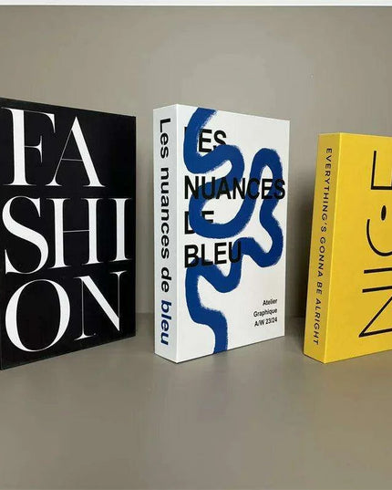 Elegant 3-Piece Decorative Faux Book Set for Home Décor