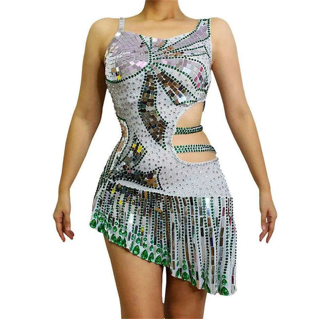 Radiant Glamour: Stunning Sheath Mini Dress for Enchanting Evenings