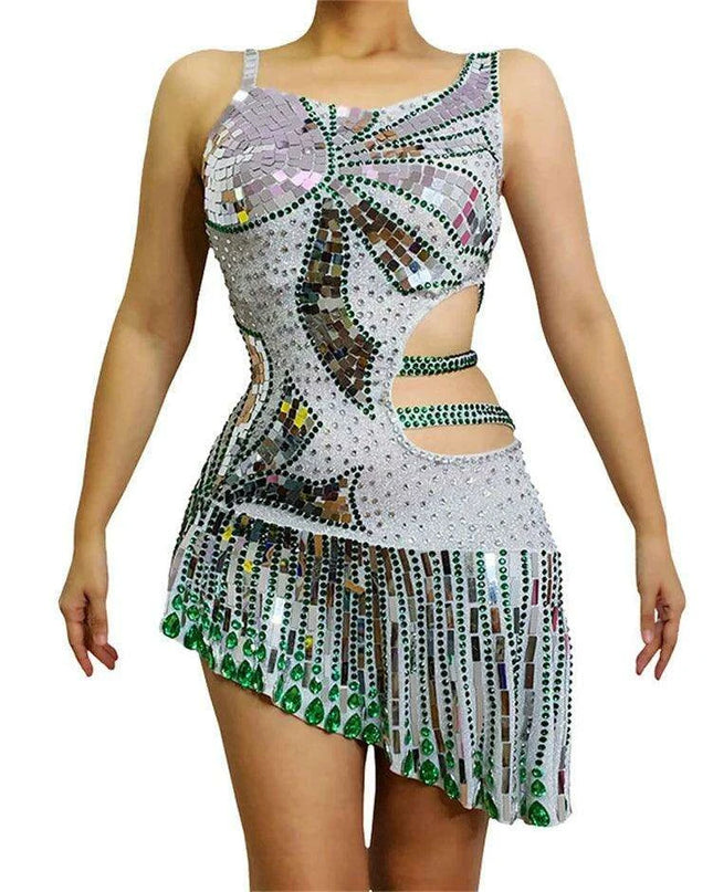 Radiant Glamour: Stunning Sheath Mini Dress for Enchanting Evenings