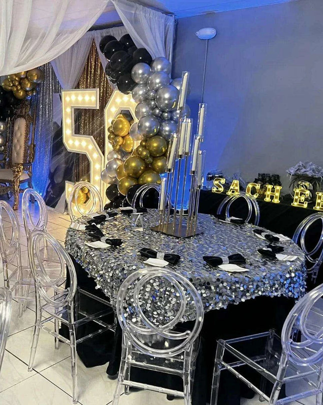 Modern 32-Piece Clear Acrylic Stacking Stools for Events