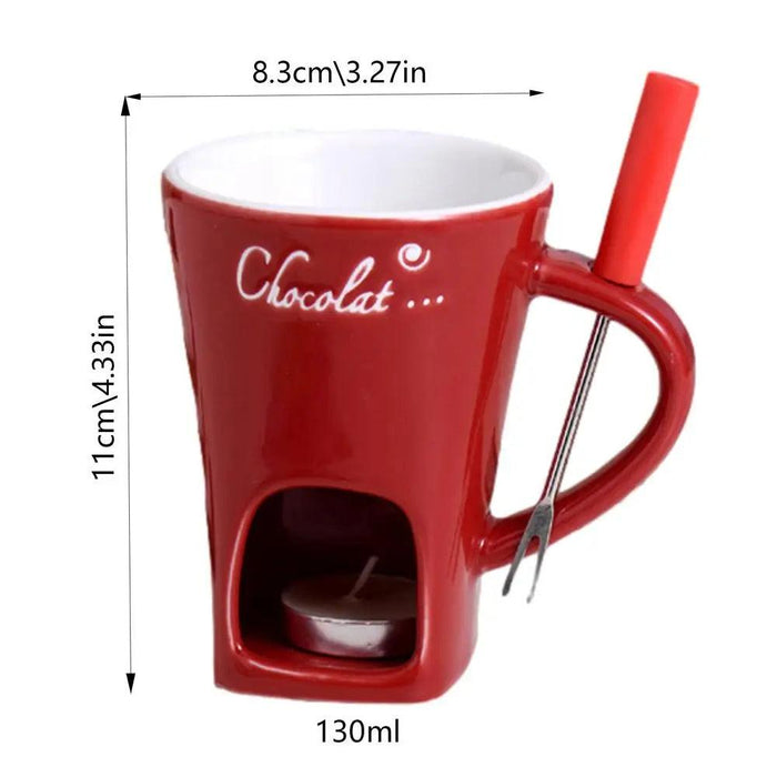 Elegant Ceramic Fondue Set with Butter Warmer for Decadent Dipping Experiences