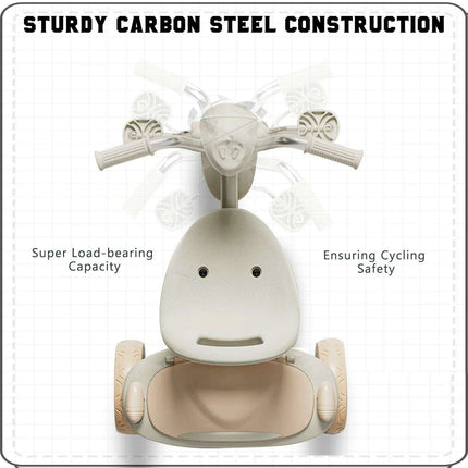 Colorful Adventure Trike: Foldable Toddler Tricycle with Adjustable Seat and Lights