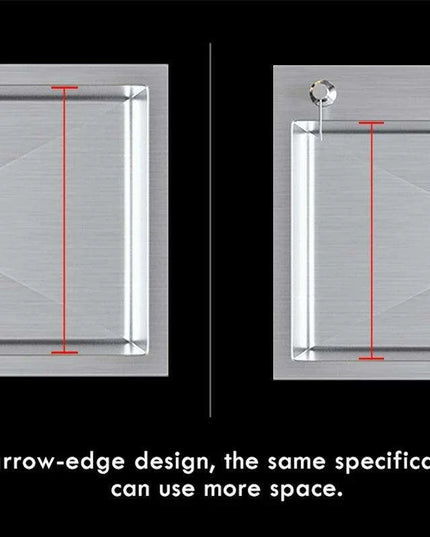 Premium 304 Stainless Steel Handmade Bar Sink Set with Rear Drain and Noise Reduction Features
