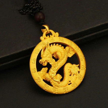 24K Yellow Gold Prosperity Pig Pendant: Pure 999 Gold Charm