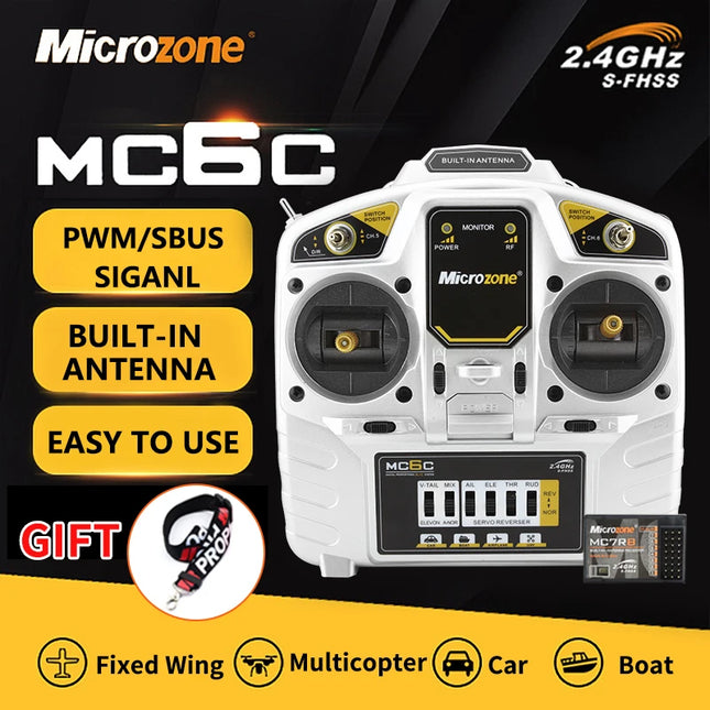6-Channel 2.4 GHz RC Radio Transmitter with Receiver Options
