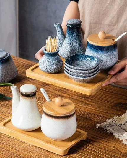 Exquisite Japanese Ceramic Spice Collection for Culinary Excellence