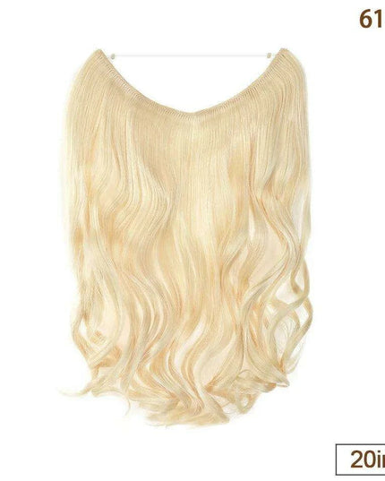 20-Inch Versatile Adjustable Invisible Wire Hair Extensions - Curly and Sleek Options