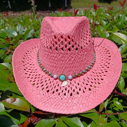 Vintage-Inspired Thick Straw Cowboy Hat