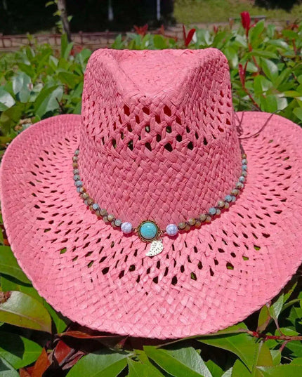 Vintage-Inspired Thick Straw Cowboy Hat