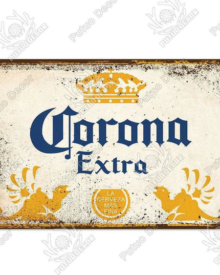 Retro Beer Sign Metal Wall Decor - Timeless Home Bar and Garage Accent