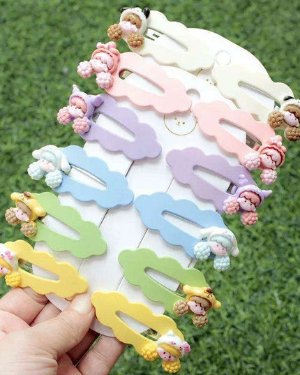 Adorable Sanrio Character Hairpin Set: Kuromi, My Melody, and Cinnamoroll - Cute Accessories for Trendy Girls