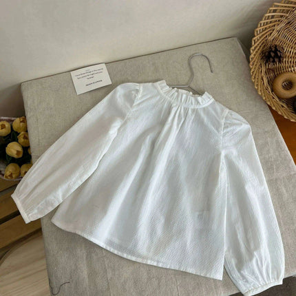 Girls' Long Sleeve Top and Playful Suspender Skirt Ensemble for Effortless Style