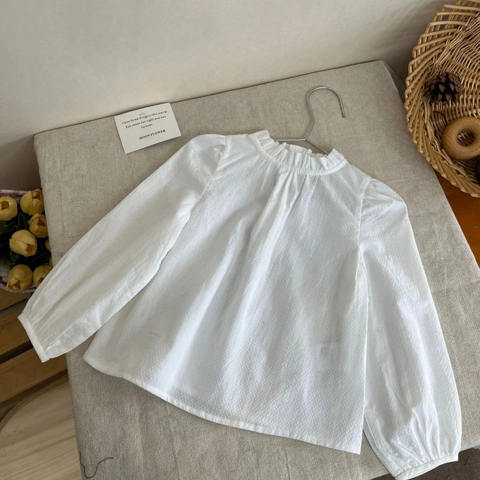 Girls' Long Sleeve Top and Playful Suspender Skirt Ensemble for Effortless Style