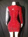 Radiant Crystal Elegance: Red Sequin Sheath Mini Dress for Unforgettable Nights