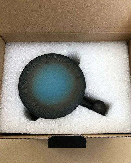 Handcrafted Vintage Porcelain Mug Set with Integrated Strainer