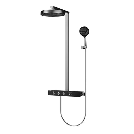 VGX Luxury Concealed Shower System Set with Brass Rainfall Head & Gold