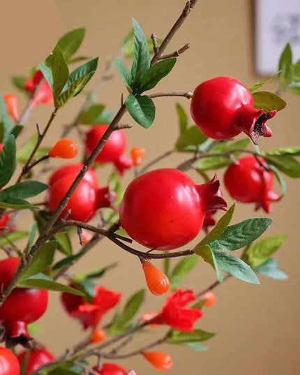 1PC Simulation 5 Heads Pomegranate Fruit