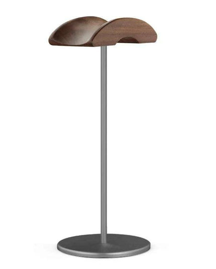Stylish Walnut & Aluminum Alloy Headphone Stand - Modern Minimalist Earphone Holder for Desk Organization