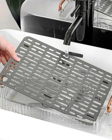 Elegant Multi-Purpose Plastic Tea Serving Tray with Handles for Home and Dining Use