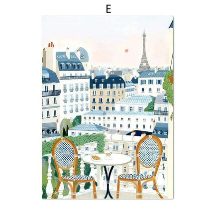 Coastal Elegance: Italian-Inspired Canvas Art for Modern Living Spaces