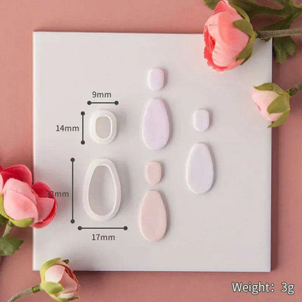 Geometric Elegance Polymer Clay Cutting Tools - Essential for Creative Makers