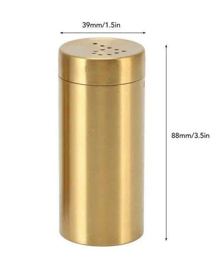 Set of 2 Elegant Gold Stainless Steel Spice Dispensers - Rustproof Seasoning Containers for Salt, Sugar, and More