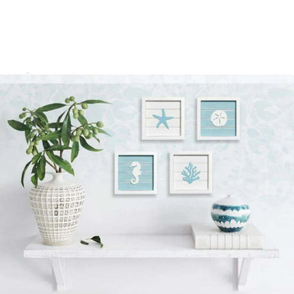 Nautical Serenity Seashells Wall Art - Luxurious Decorative Piece for Elegant Interiors