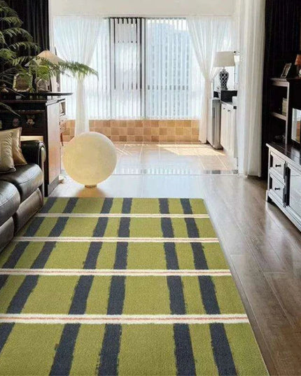 Luxurious Green Tartan Area Rug for Stylish Home Interiors