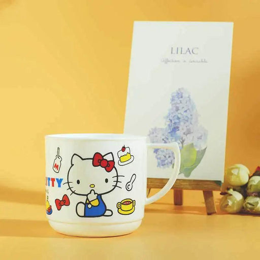 Sanrio Character Kids' Breakfast Water Cup Set Featuring Hello Kitty and My Melody - Fun and Whimsical Design