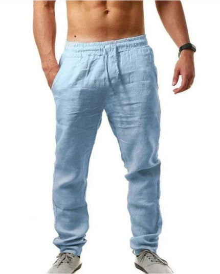 Men's Lightweight Linen Joggers - Ultimate Summer Activewear for Fitness Aficionados