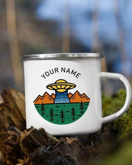 Customizable Enamel Camping Mugs for Memorable Outdoor Experiences - Personalized Coffee and Beer Cups