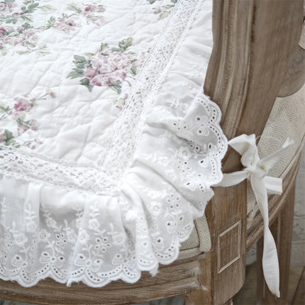 ChinAmazon Korean Princess Cushion - Embroidered Floral Design, Cotton