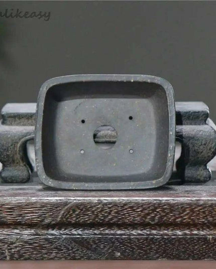 Elegant Handcrafted Purple Clay Bonsai Planter - Unique Decorative Flower Pot for Home Décor