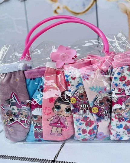 6-Pack Kids Cotton Underwear with Favorite Cartoon Characters - Spiderman, Mickey Mouse, Elsa, and Cars Designs