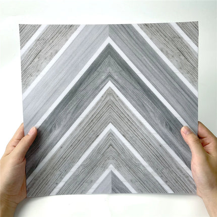 My Funny Life Self-Adhesive Wood Grain Floor Wallpaper - Thickened, Pe