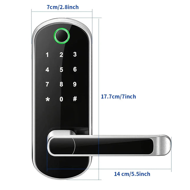 Smart Fingerprint Door Lock App Remote Control Keyless WIFI Digital To