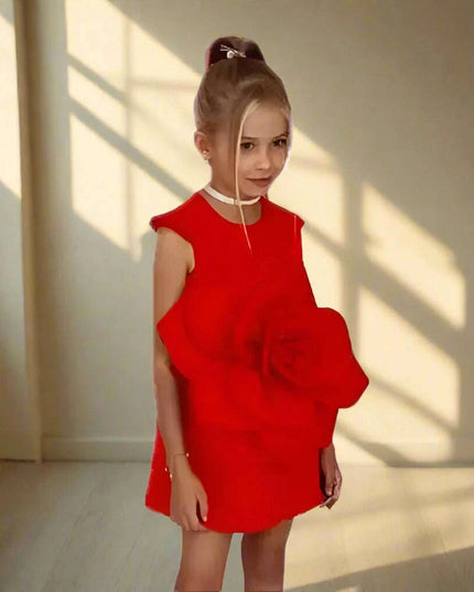 Elegant Floral Summer Dress for Girls - Perfect Party and Stage Show Outfit