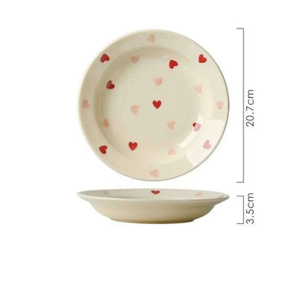 Romantic Heart-Shaped Ceramic Dinnerware for Memorable Dining Moments