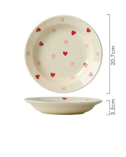 Romantic Heart-Shaped Ceramic Dinnerware for Memorable Dining Moments