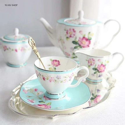 Elegant European Tea and Coffee Set with Premium Gift Box and Exquisite Pot