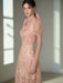 Elegant Bow-Detail Lace Halter Neck Dress for Women's Summer Events 2024