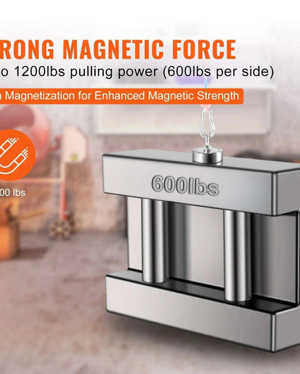 Revolutionary Double-Sided Magnet Fishing Kit with 1200lbs Capacity