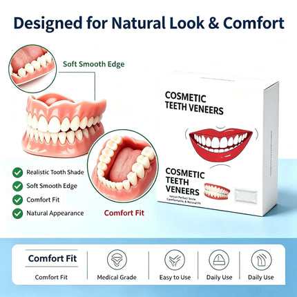 Natural-Look Silicone Full Dentures — Soft, Lightweight, Daily Wear